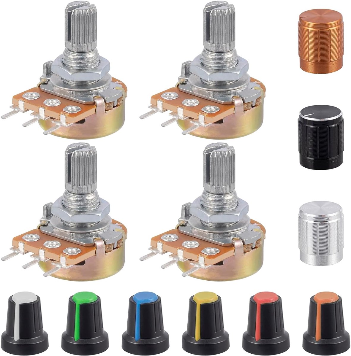 20 stuks 10 K Ohm lineaire draaipotentiometer Wh148 B10K lineaire