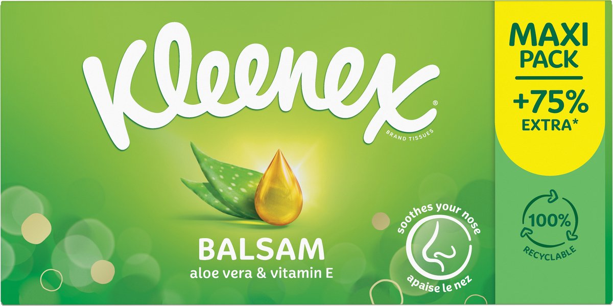 KLEENEX Tissues - Balsam - Voordeelverpakking - 15 x 112 stuks = 1680 zakdoekjes