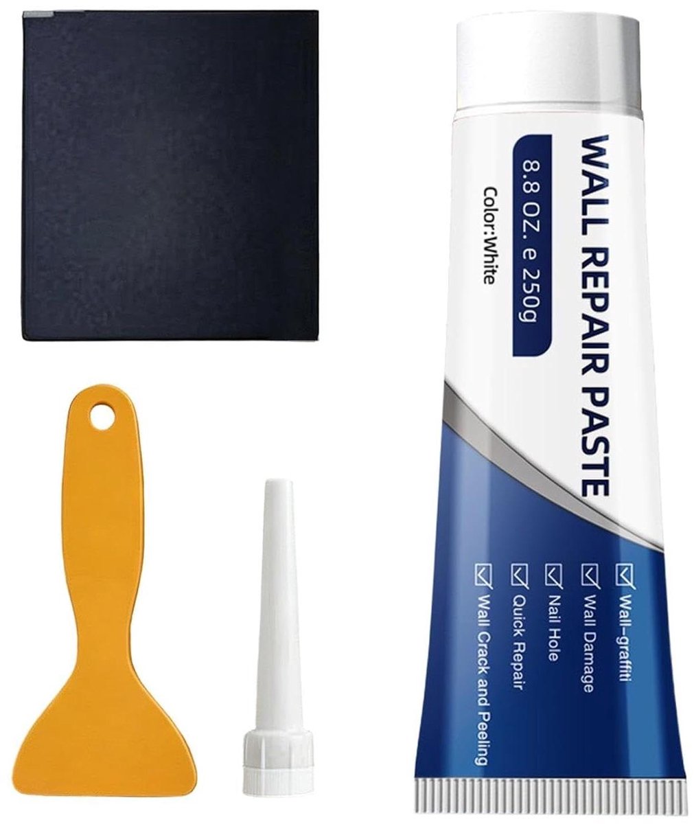 Muur Reparatie Pasta - Muur Herstel Middel - Scheuren en Gaten Vullen - Snel Drogend - 1 set - Wit