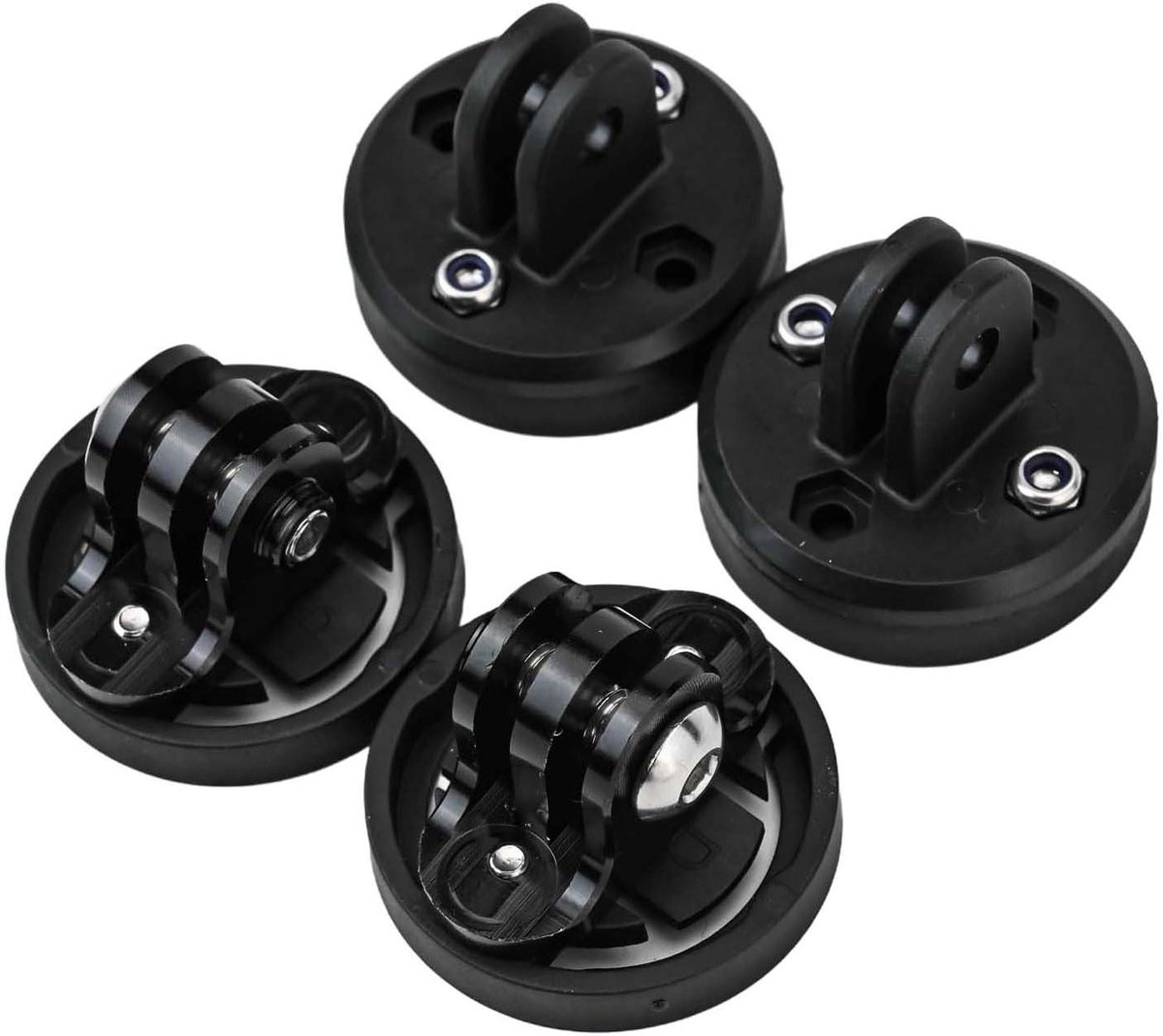 Fietscomputer Adapter - Camera Mount Koplamp Houder - Fietsen Uitbreiden - Vier Uitgebreide Adapters - 34 mm Diameter - Zwart