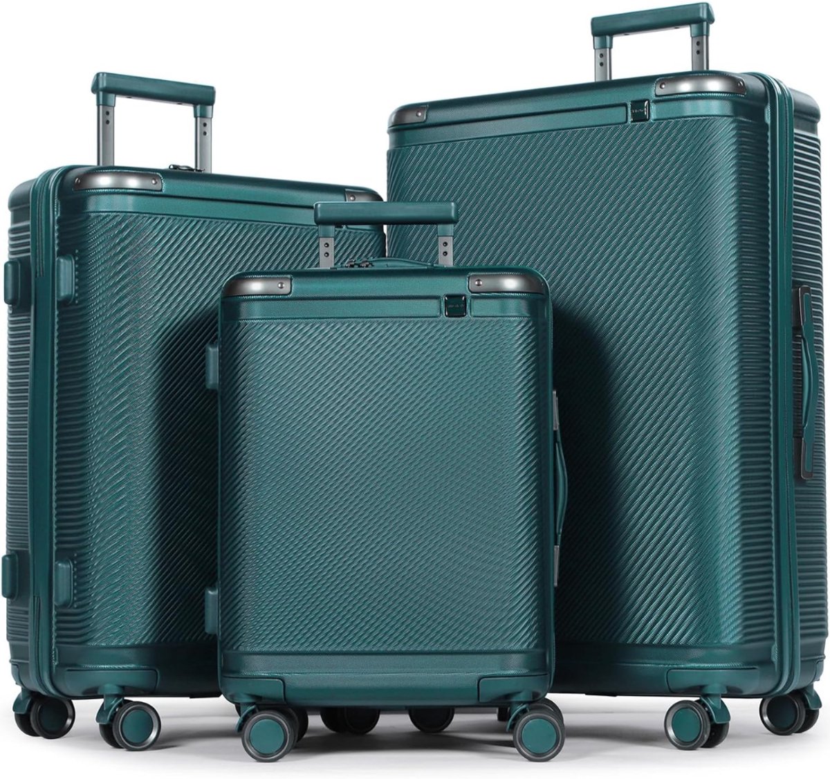SP® Kofferset - Koffer Handbagage - Reiskoffer Set - Groen - 49cm x 30cm x 78cm