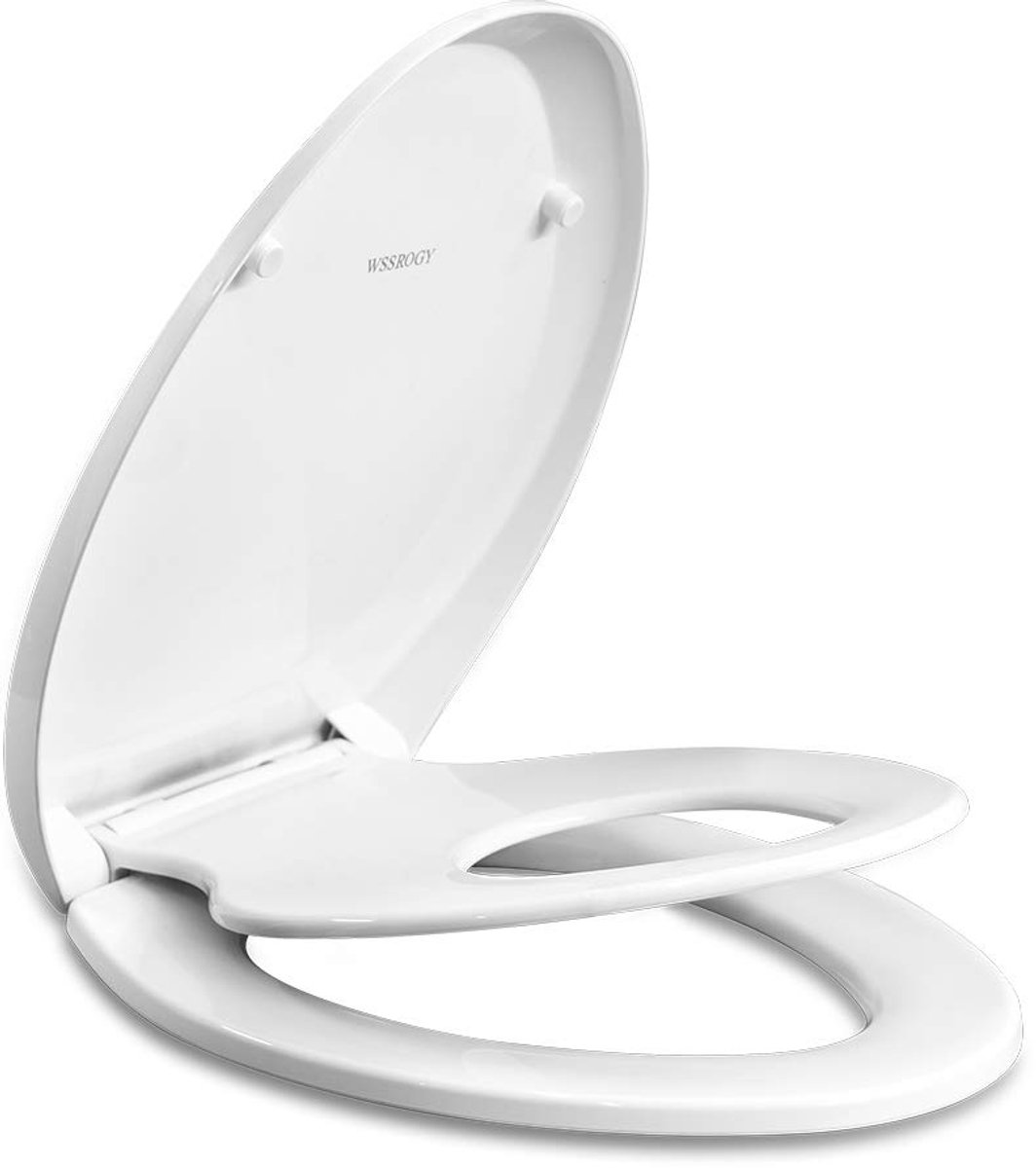 SnelShoppen - Toiletverkleiner met Ingebouwd Zitje, Langwerpige Toiletbril voor Zindelijkheidstraining, Magnetisch Kinderzitje, Langzaam Sluitend, Ges
