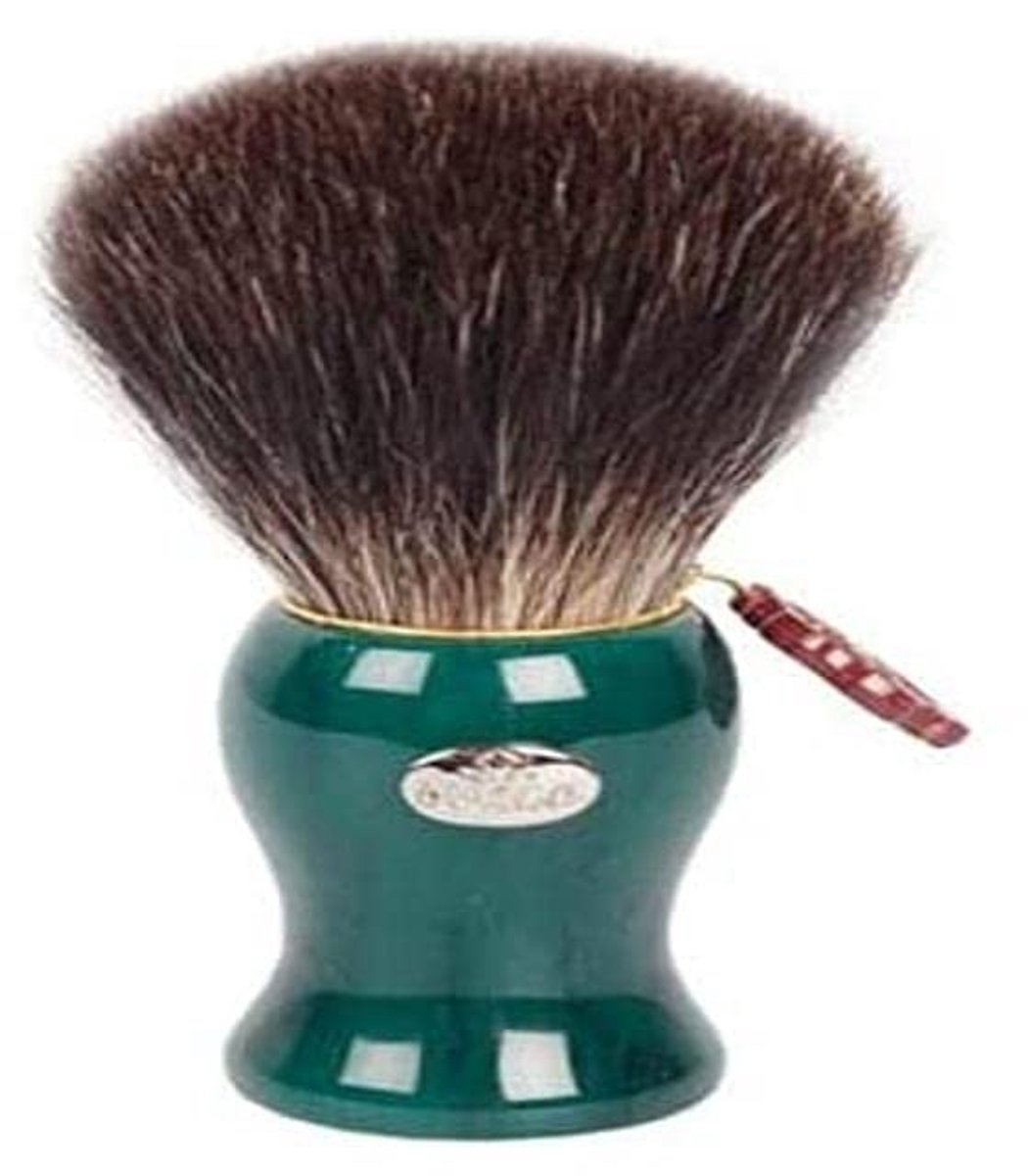 SnelShoppen - Omega 6218 Zwarte Badger-scheerkwast, Premium Kwaliteit, Eén Maat, Ideaal voor Scheerbeurt Thuis of op Reis, Luxe Badgerhaar, Perfect vo
