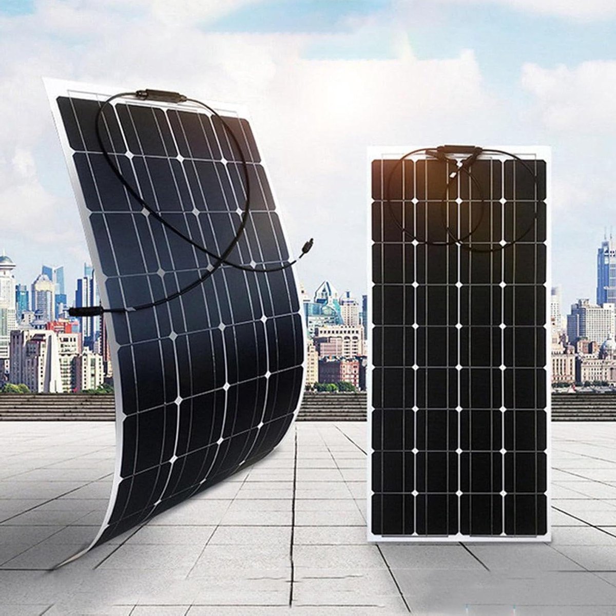 Flexibel Zonnepaneel - Buigzaam Paneel - Off-grid Energie - Monokristallijn Silicium - 520W - Zwart