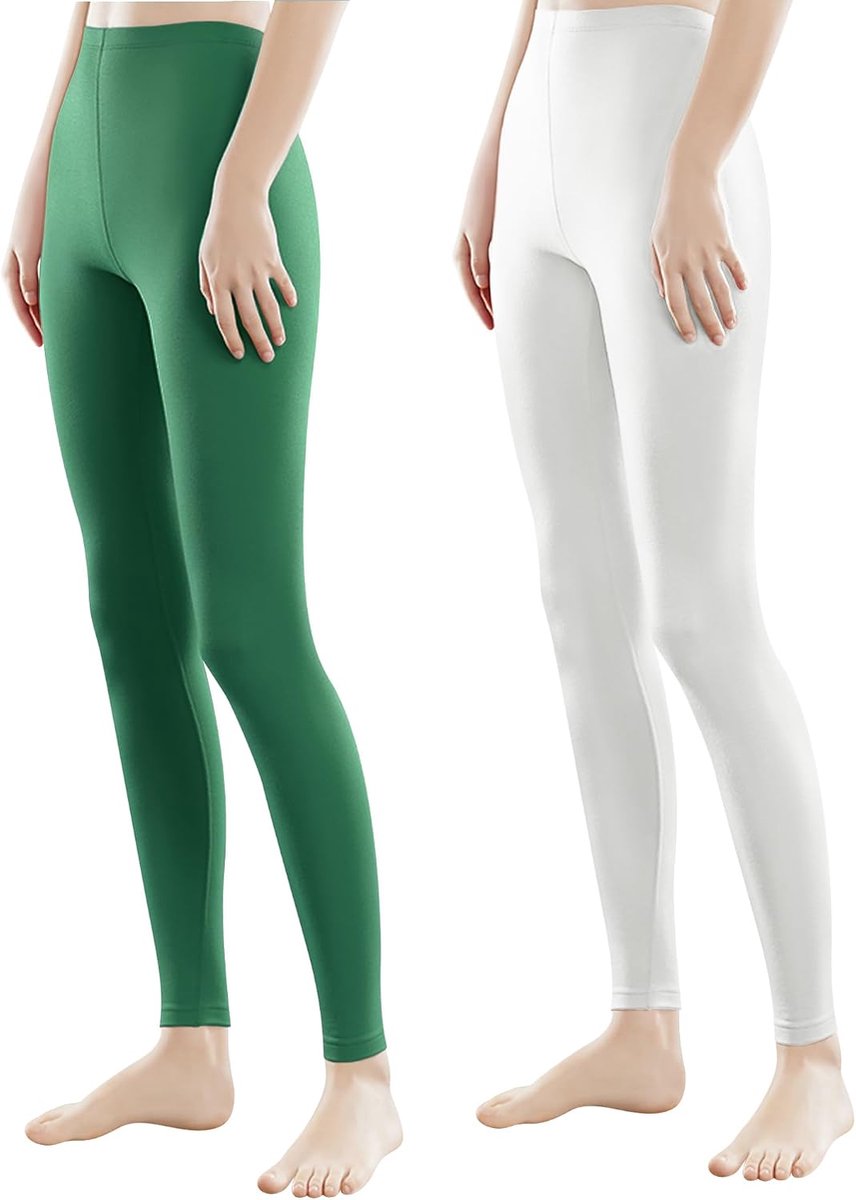 4108Va Lange dameslegging, kleurrijk, met hoge taille, slimfit
