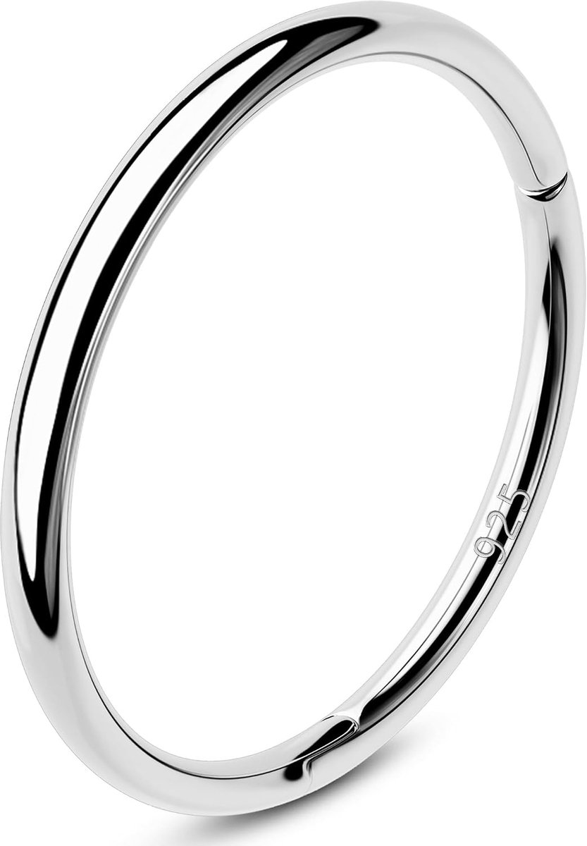 Body Piercing Nose Ring Hoops 925 Silver Hinged Segment Rings