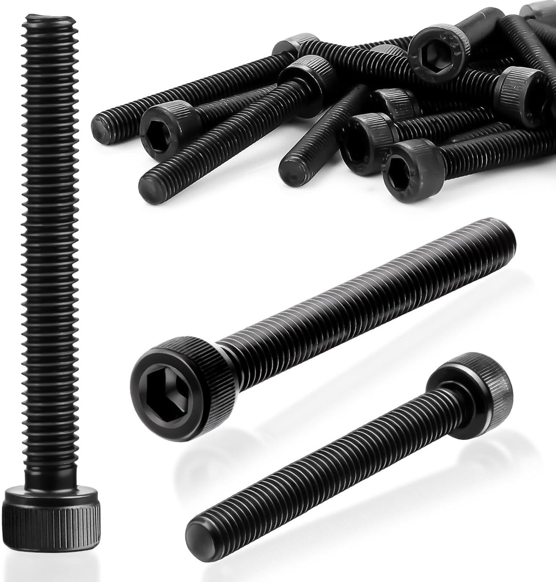 M5x50mm cilinderkopbouten Zwart 40 Stk cilinderschroeven met inbus