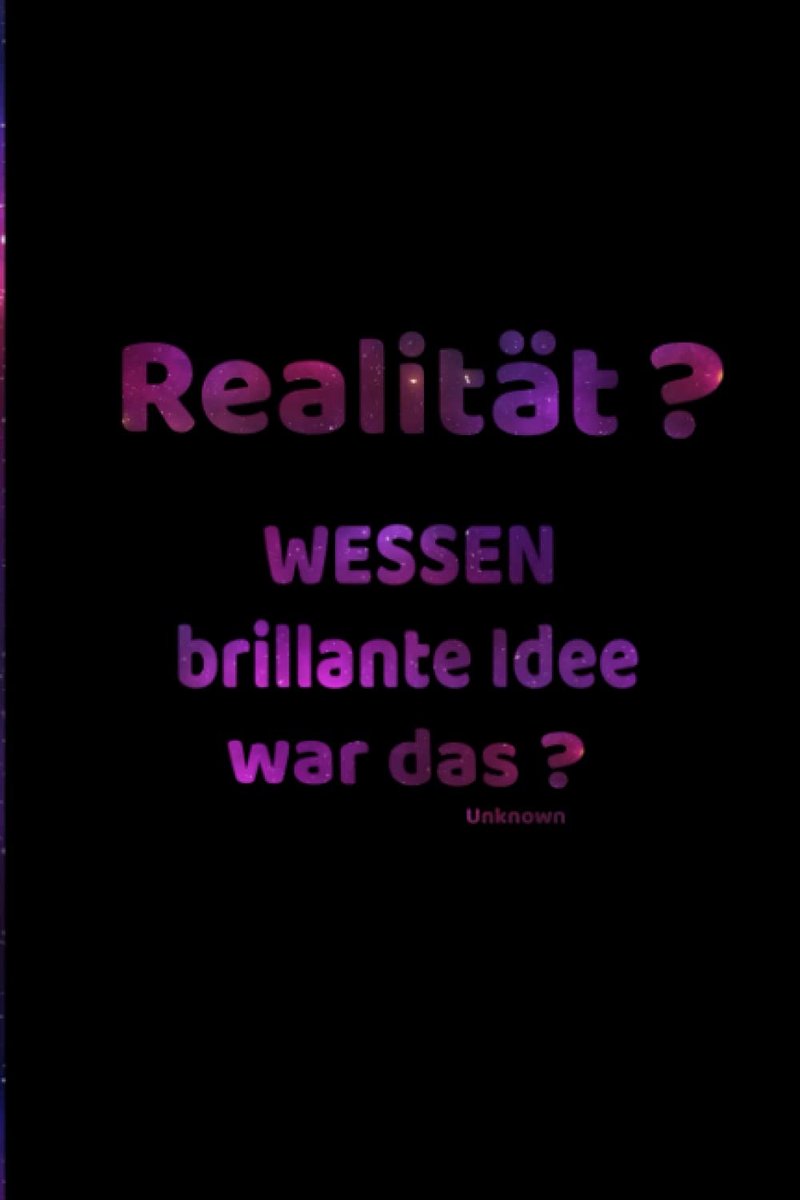 Wessen brillante Idee war das : Notizbuch in ca. A5 und 80 Blatt 90 g