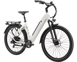 TTGO C5 Elektrische Fiets – 250W Motor – 48V 13.5Ah Accu – 90-110 km Bereik – 27.5"×2.4" Banden – Drievoudige Vering – Shimano 7s – Hydraulische Schijfremmen - Wit