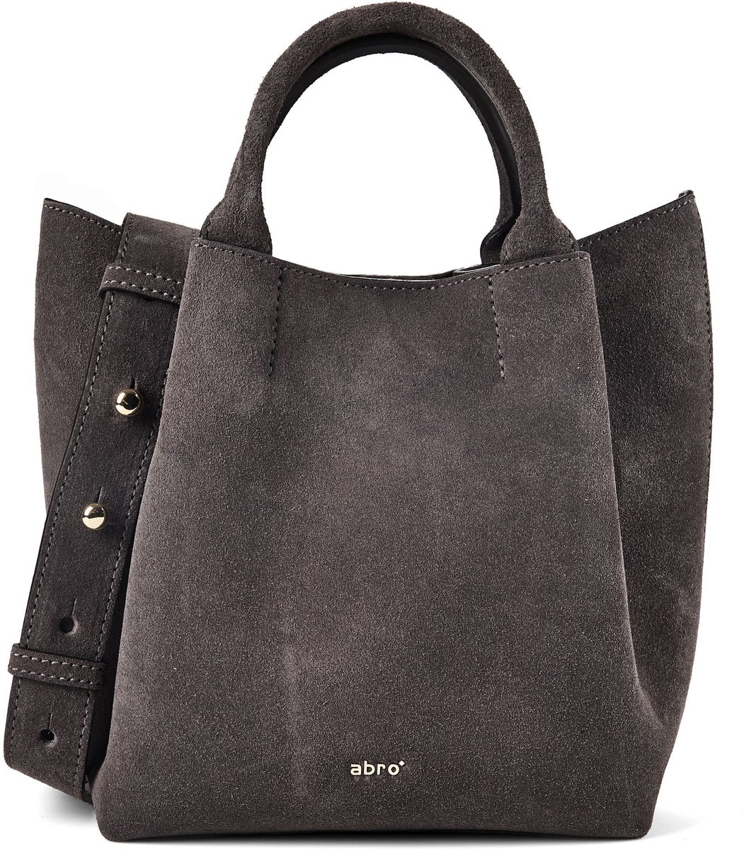 abro Essential Handtas Leder 21 cm - Dames - grey