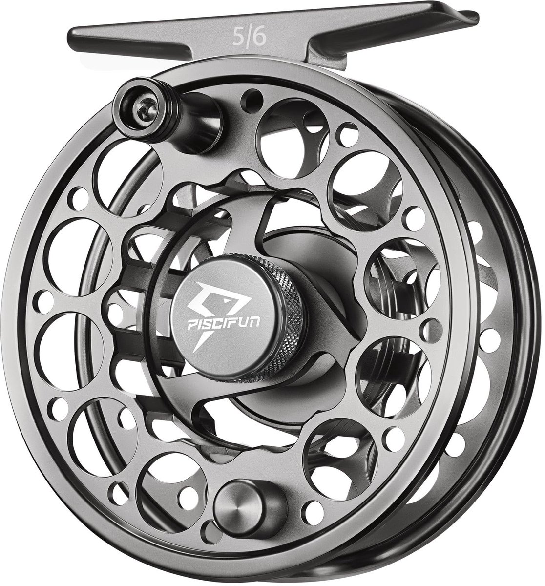 SnelShoppen - Piscifun Zwaard Vliegvissen Reel - CNC-gefreesd Aluminium Body - 3/4, 5/6, 7/8, 9/10 Gewichten - Zwart, Gunmetal, Roze, Space Gray - Per