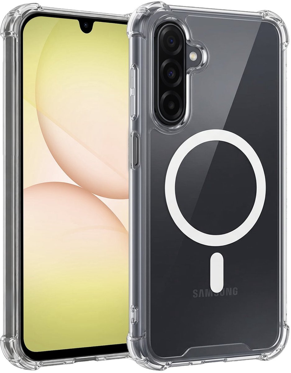 Hoesje - Geschikt voor Samsung Galaxy A17 - Magsafe Compatible - Sterk & Shockproof - Back Cover - Shock Proof Case - Telefoon Hoes Shockproof - Telefoonhoesjes - Transparant