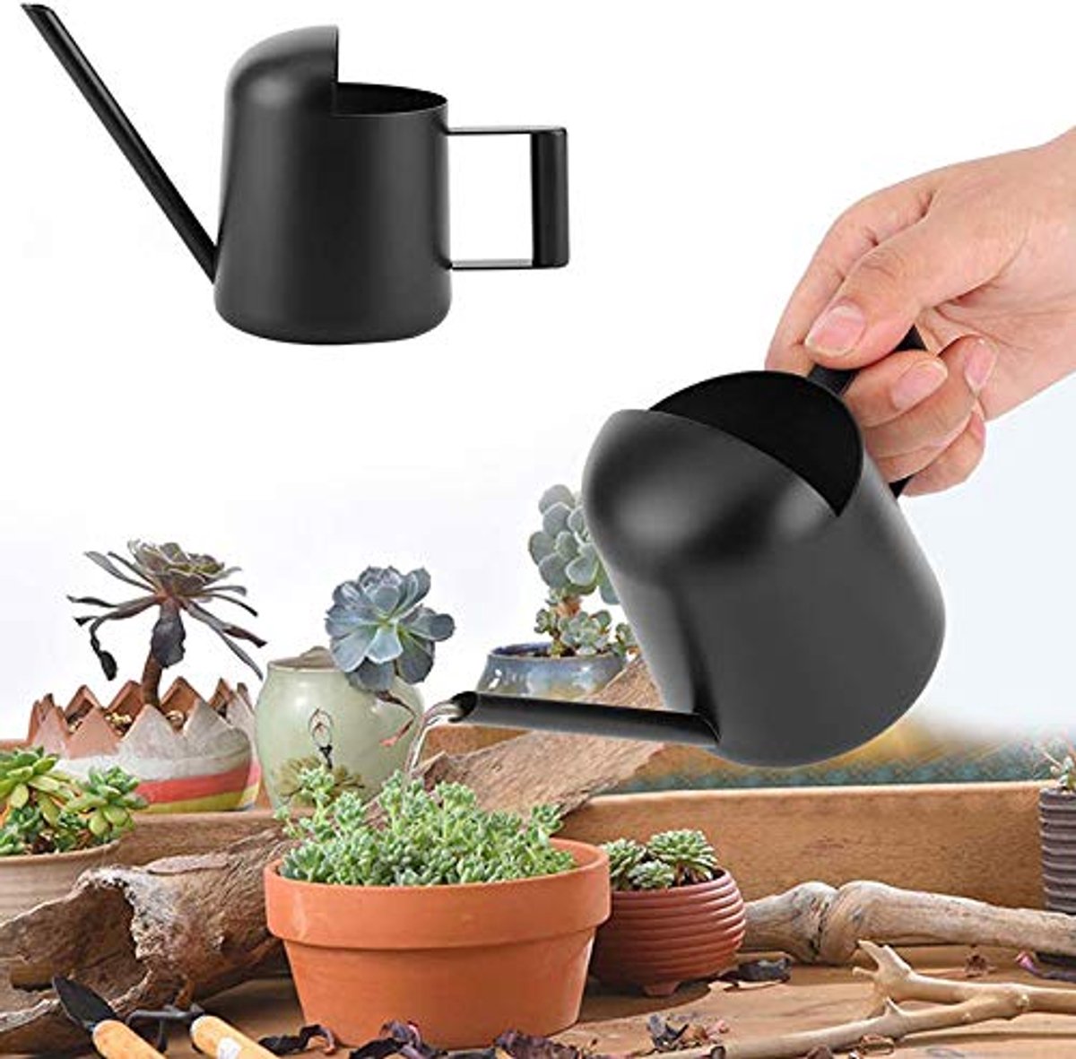 Gieter 300 ml - Mini Gieter Met Lange Hals Voor Kamerplanten, Tuinplanten, Potplanten, Hangplanten, Vetplanten - Binnen en Buiten Gebruik - Voor Woning, Thuis, Kantoor
