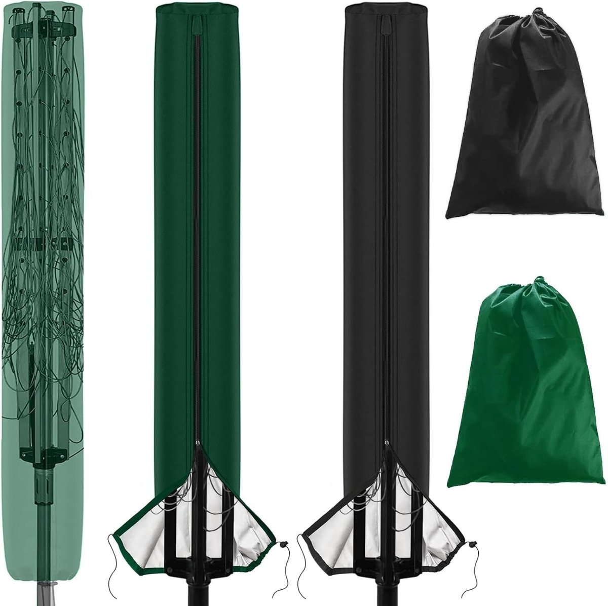 Dailygoods- Droogmolen-afdekking 165 cm - Robuuste Waterdichte Afdekking - UV-bestendig - Scheurvast - Met Ritssluiting/Trekkoord - Hoogwaardig 210D Oxford-weefsel - Wasrekhoes