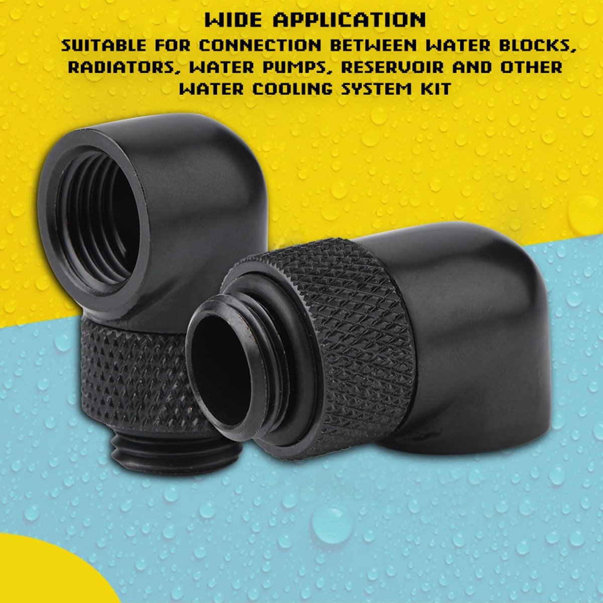Dailygoods- Hoekconnector 90 Graden Draaibaar - Waterkoeling PC - Buisaansluiting G1/4 - Waterlekkage Preventie - Geschikt voor Waterblokken/Radiatoren