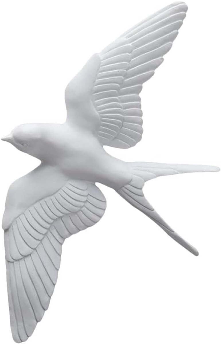 Vogels mussen zwaluwen duif witte vogel wanddecoratie vliegende vogels mussen hangende wandsculpturen voor badkamer woonkamer tuin