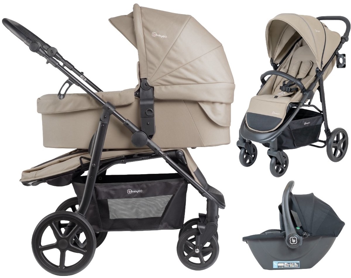 Babygo Evolution Beige 3-in-1 Kinderwagen incl. Autostoel