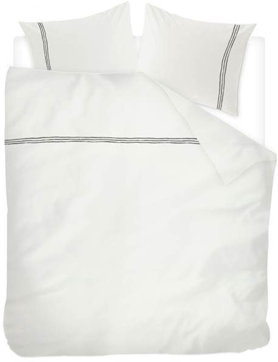 Ivorlyn Miami Dekbedovertrek - Lits-jumeaux - 240x200/220 cm - White Anthracite