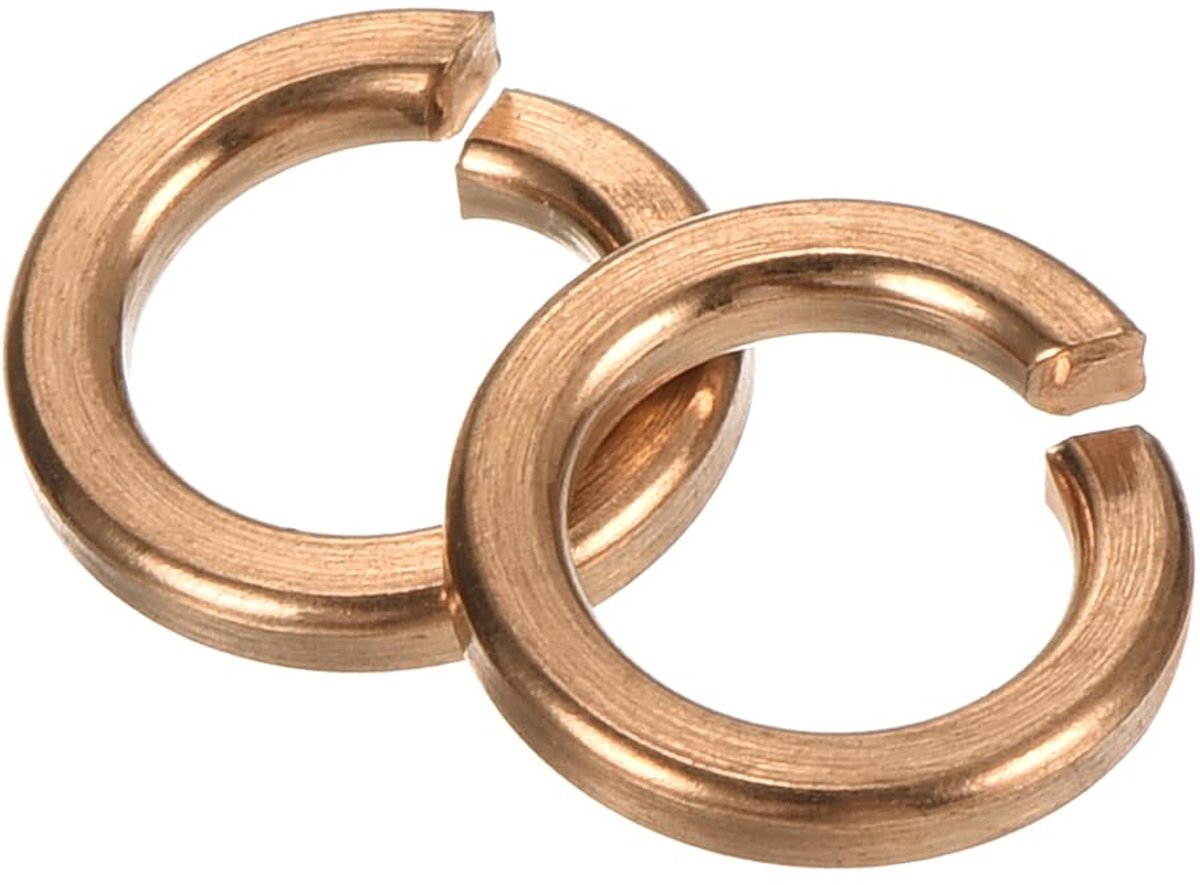 M6 veerringen, 30 stuks, koperen borgringen, metaal, veerring voor schroeven, machinebouw