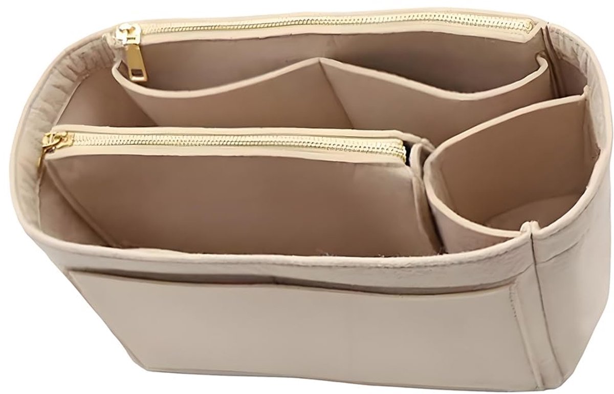 Vilt Handtas Organizer Insert Tas-Organizer, Inzetstuk met Binnenzak, Zakorganizer voor Handtas, Handtas-Organizer, 2-in-1 Cosmetica-Organizer