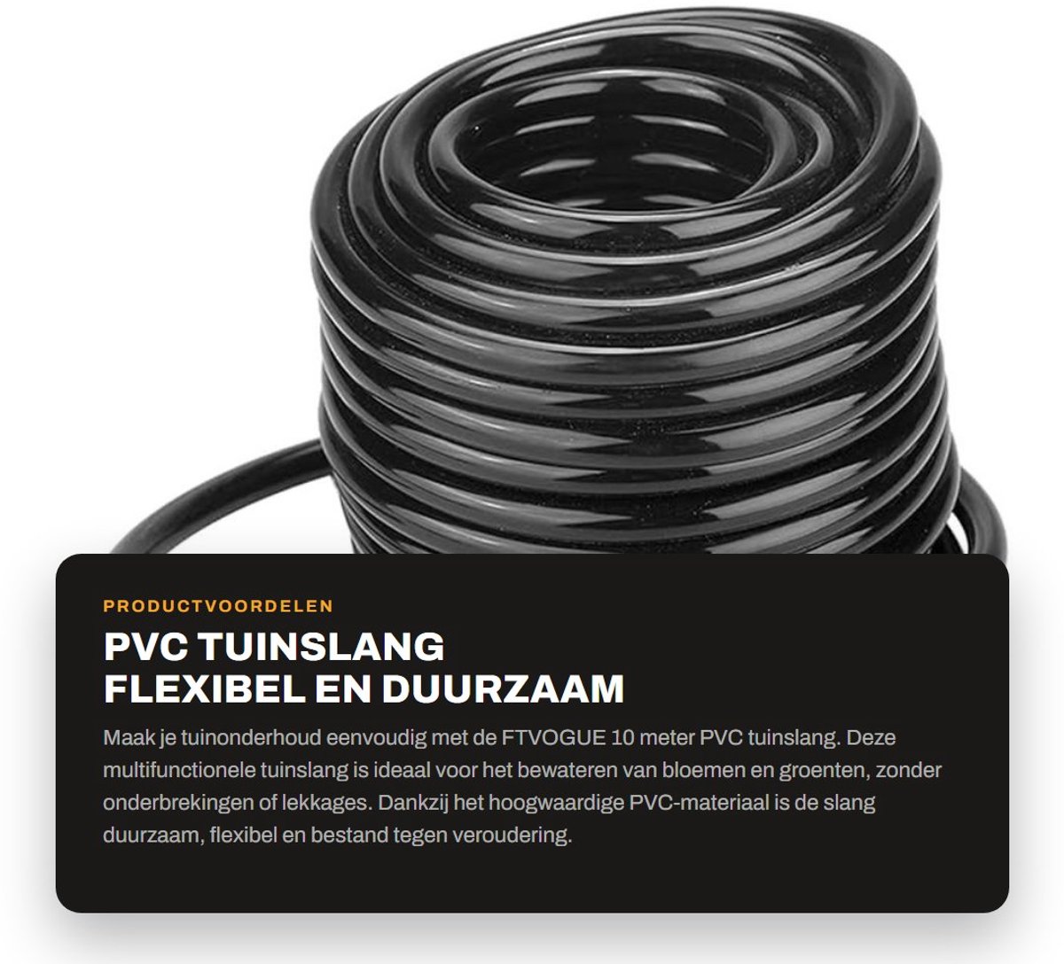 Dailygoods- Waterleiding 10 meter - Tuinslang Flexibel - PVC Plastic - Duurzaam - Waterdicht - Voor Tuin/Irrigatie