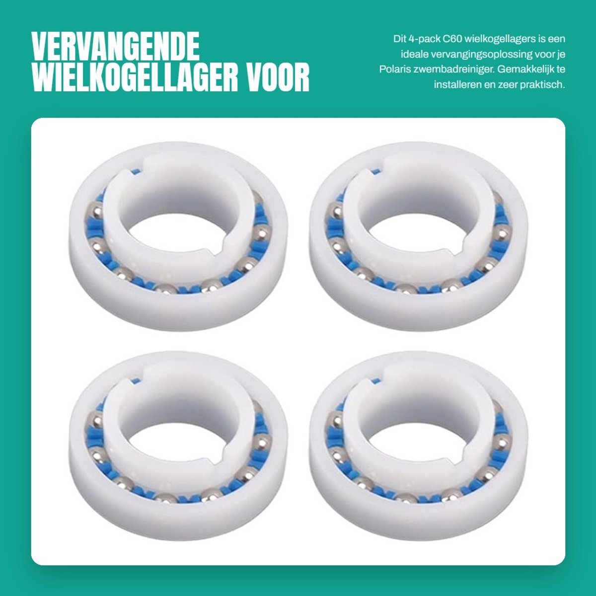 Dailygoods - Vervangende Wielkogellager voor Zwembadreinigers