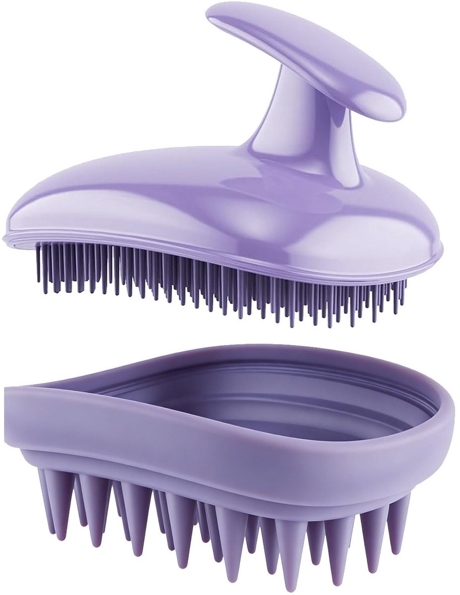 Dailygoods - 2-in-1 Hoofdhuid Massager Shampoo Borstel, Hoofdhuid Scrubber, Exfoliërende Borstel voor Hoofdhuidreiniging & Haargroei, Ontwarren Scrubber voor Nat of Droog Haar – Voor Alle Haartypen