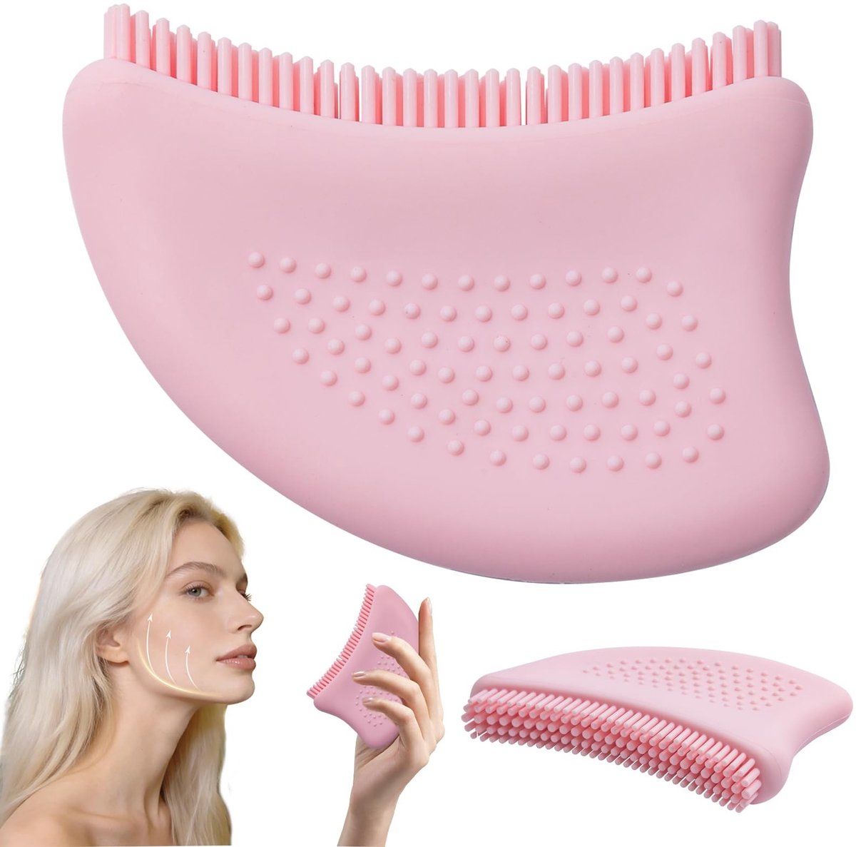 Dailygoods- Massageborstel Siliconen - Gezichtsmassage Apparaat - Gua Sha Alternatief - Lymfatische Massage - Zacht en Makkelijk Schoon te Maken - Verhoogt Huidverzorgingsritueel