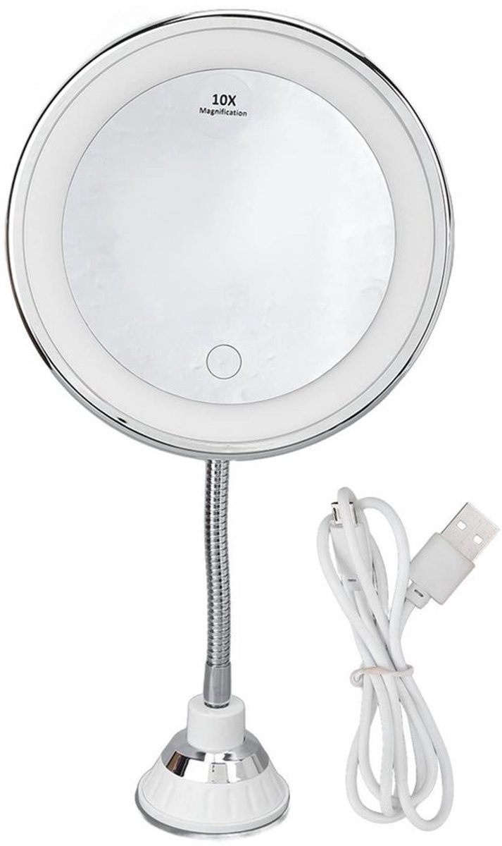 VT Goods - LED Make-upspiegel - 10x Vergroting - Helder en onvervormd