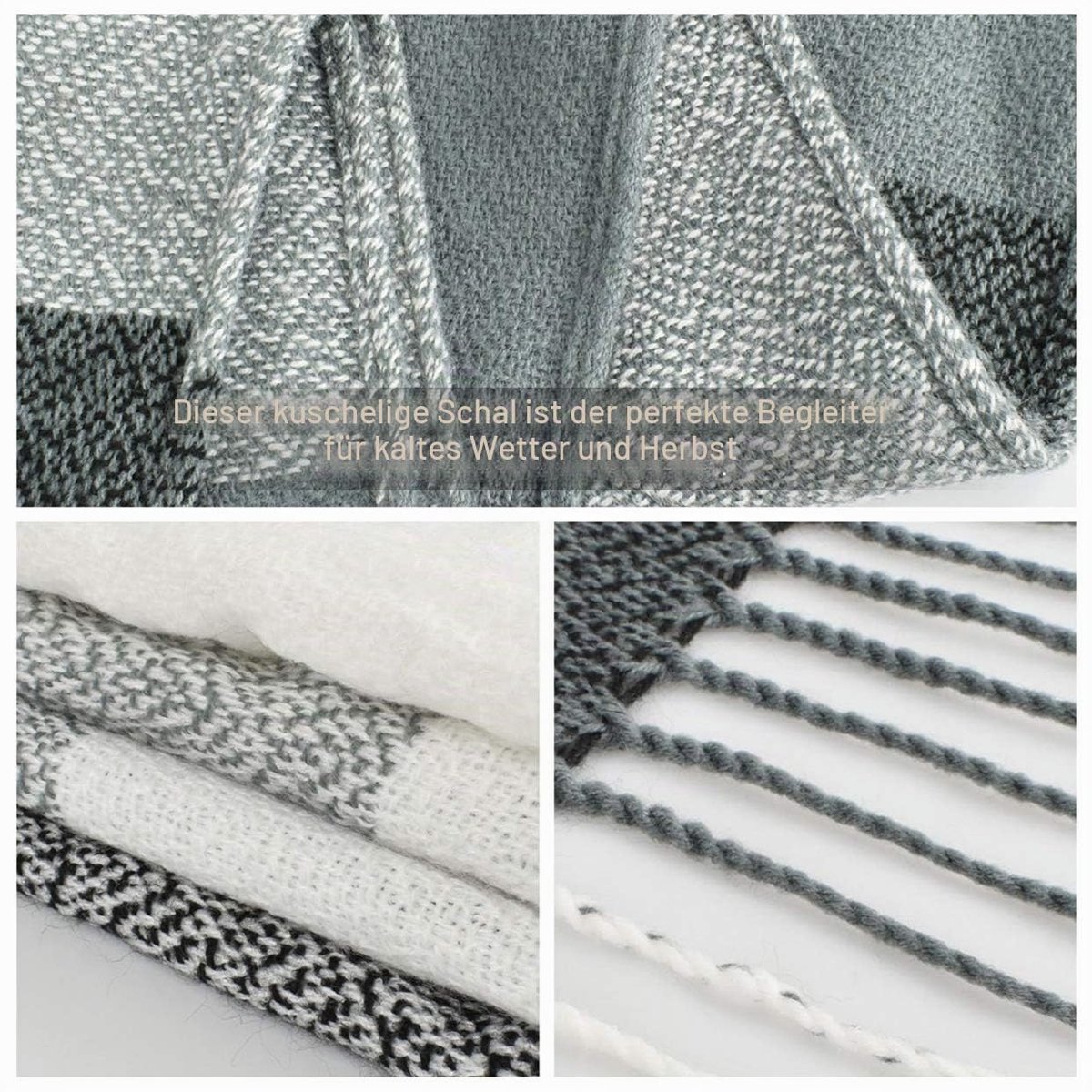 Damessjaal voor de winter, lang, warm, zacht, grote sjaal, omslagdoek, plaid, elegant, 2 pakketten (roze/groen + I), One size