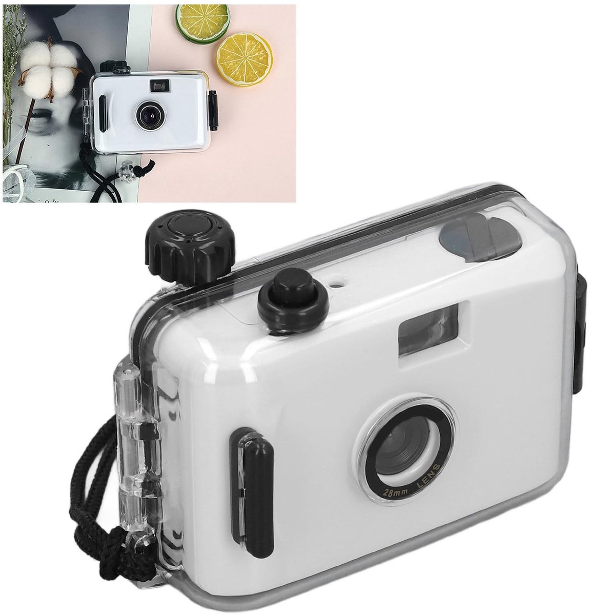 Dailygoods- Filmcamera Herbruikbaar - Waterdichte Behuizing - 35mm Camera - Avontuurlijke Fotografie - Lichtgewicht Ontwerp - Geschikt voor Buitenfotografie - Wegwerpcamera