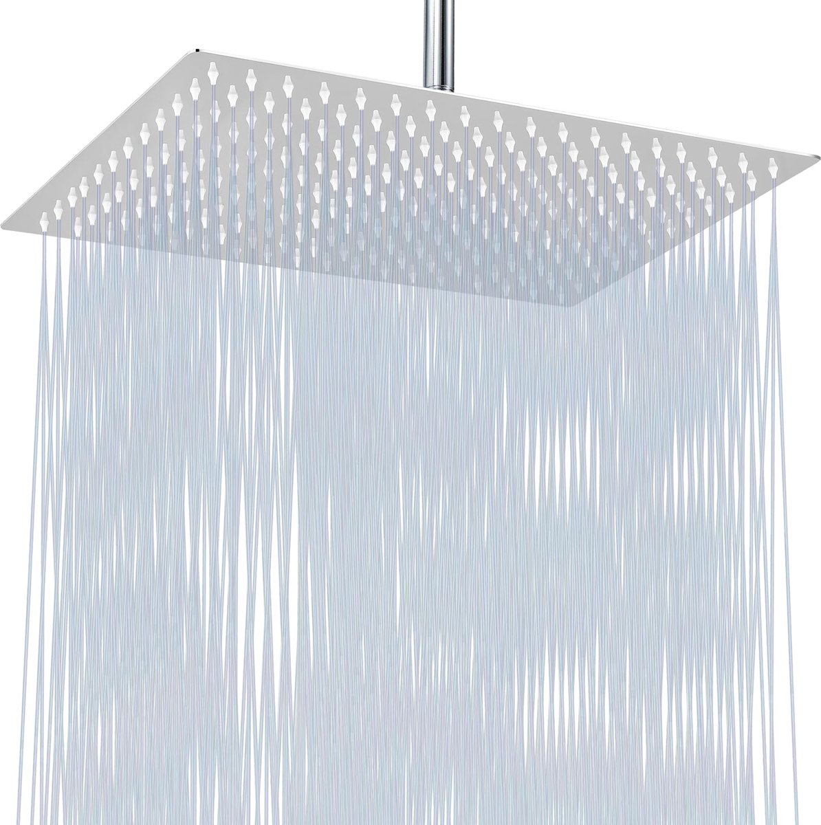 Douchekop, Hoog Debiet Roestvrijstalen Rechthoek Regendouche, Waterval Baddouche Lichaamsbedekking, Plafond of Muurmontage (40cmx30cm, Chroom Afwerking)