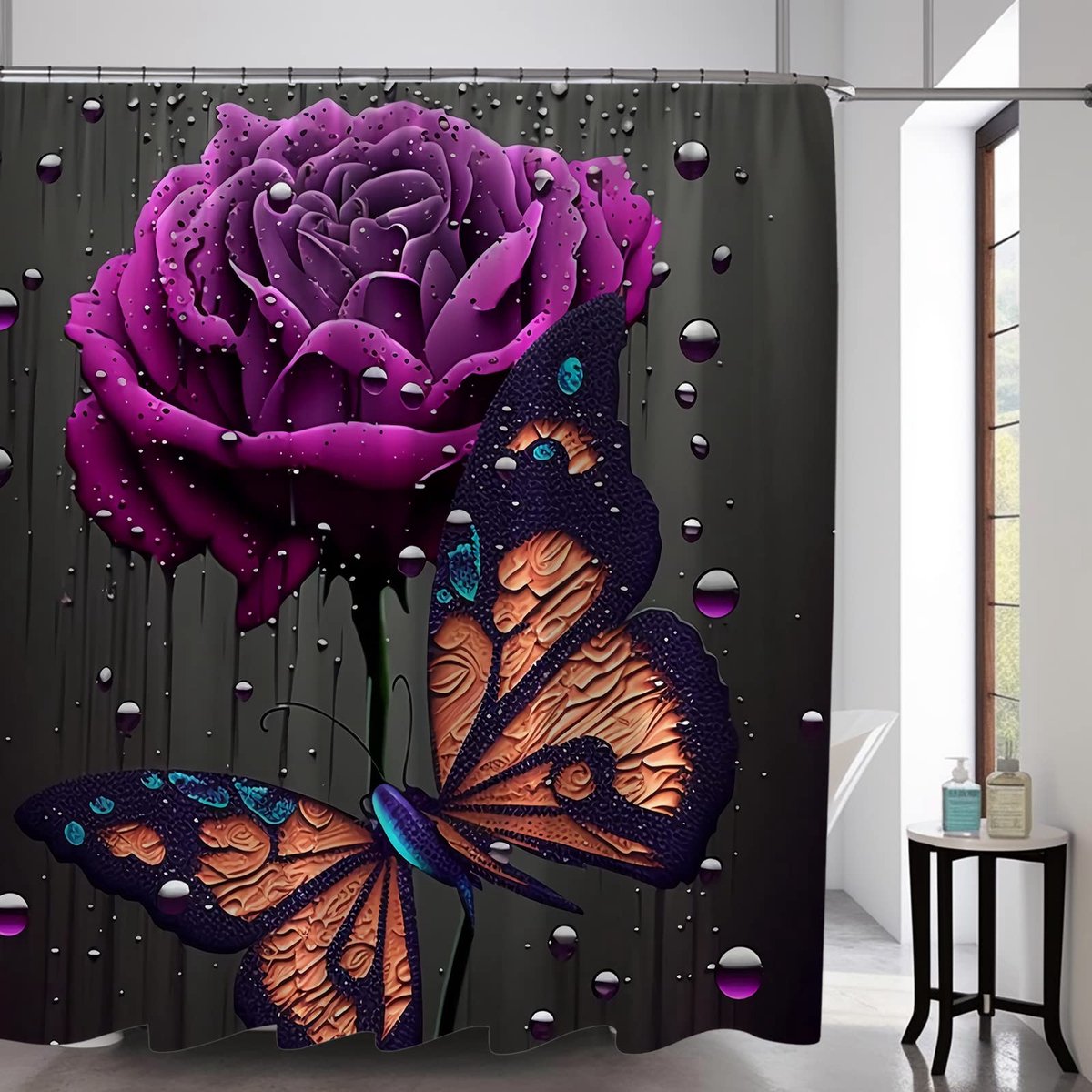 Boho Mushroom Skull Animal Sun Moon Floral Douchegordijn, Kunst Decor Waterdicht Stof Douchegordijn voor Badkamer Set met Haken