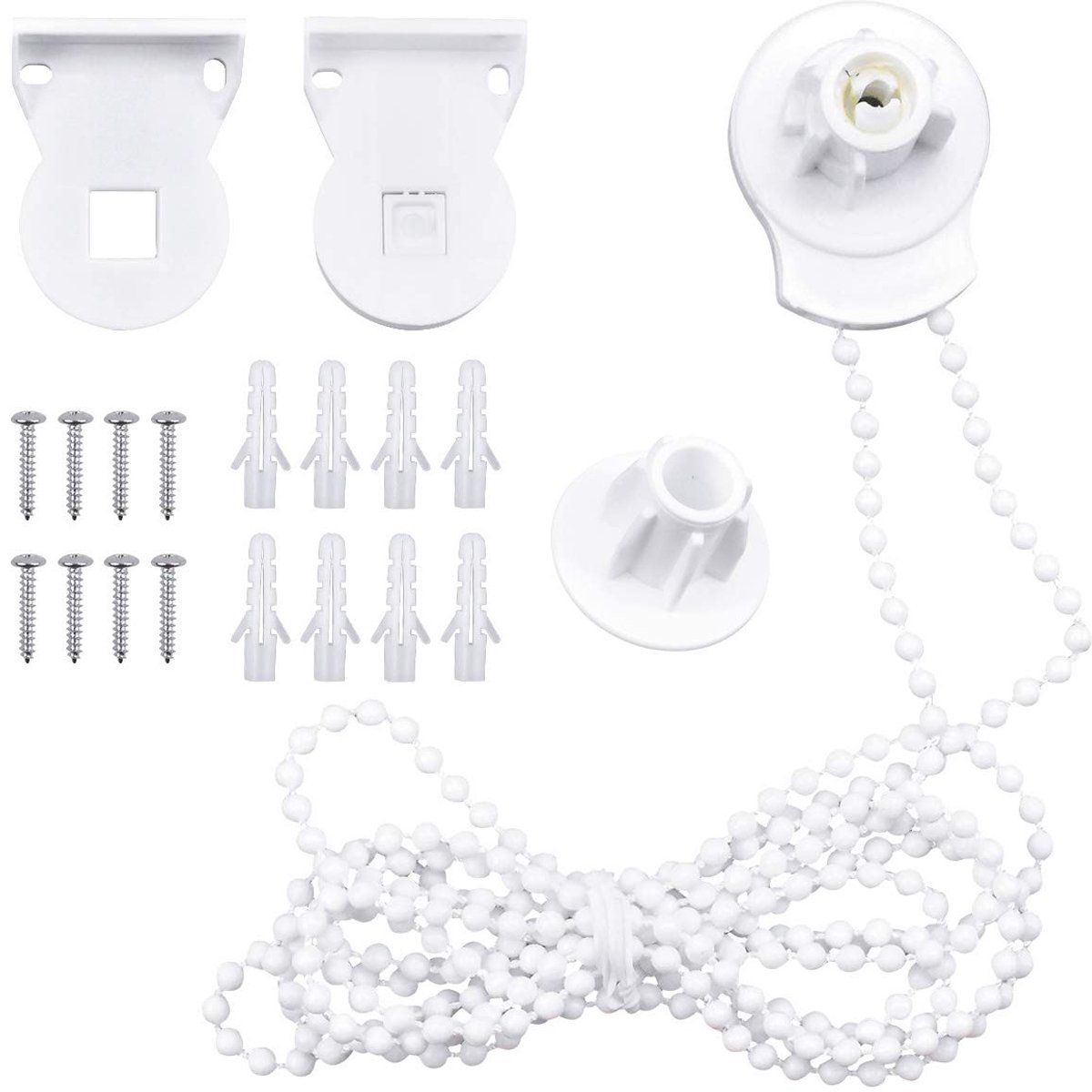 1 set 25 mm reparatieset voor rolluiken, beslag voor rolgordijnen met ketting en schroeven, componenten voor gordijnen, houders en montageaccessoires, hoge kwaliteit, reserveonderdelen voor