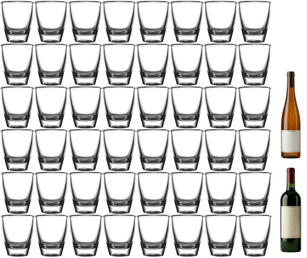 Dailygoods - Ei-vormige Borrelglazen Set van 48 - Kristalheldere Shotglazen 35 ml