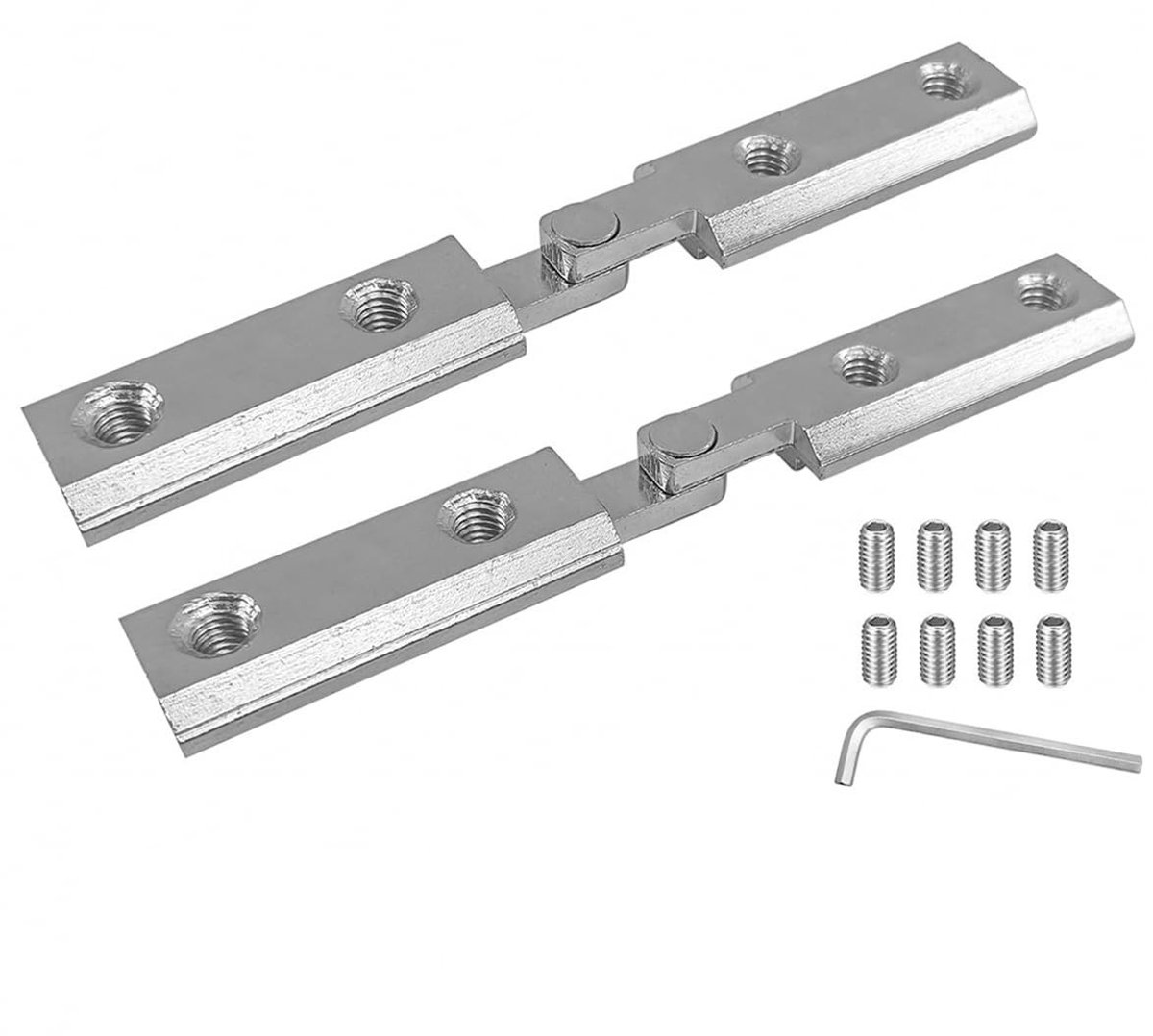 Dailygoods- Profielverbinder 2-delig - Aluminium 30x30 - Railontwerp - Eenvoudige installatie - Bouwtechniek - Meubelproductie - Koolstofstaal 80x80 mm - Railverbinder