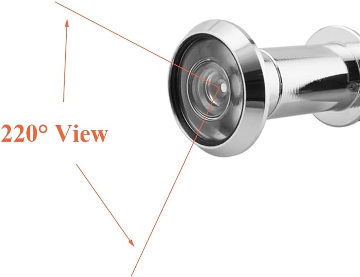 Brede Hoek Kijkgaatje voor Deur met Privacy Cover en 5/8" Boor - Veiligheid en Beveiliging voor Thuisgebruik