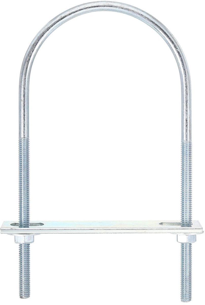 Bouten, 8 sets 76 mm binnenbreedte 150 mm lengte M6 U-bouten van verzinkt koolstofstaal met moeren en platen, voor bootaanhangers