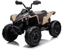 Can-Am Renegade Elektrische Kinderquad 3 tot 7 jaar – Officieel Gelicentieerd 4x4 Accuvoertuig met Vierwielaandrijving & Schokdempers – Li-ion Quad met Bluetooth, Veiligheidsgordel & EVA Banden – Khaki