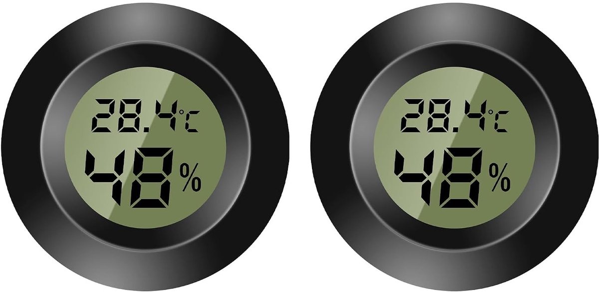 Digitale Thermometer en Hygrometer - Wit - Compact - Nauwkeurige Temperatuur- en Vochtmeting - Voor Binnen en Buiten