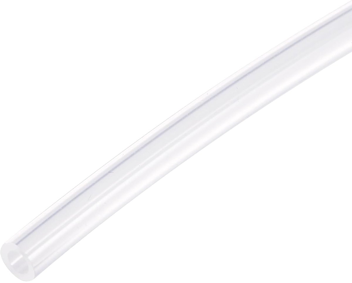 Sourcing map PTFE-buis, hoge temperatuur, buis, isolatiebuis, multifunctioneel, 2 mm, ID x 3 mm, OD x 9,84 voet, transparant