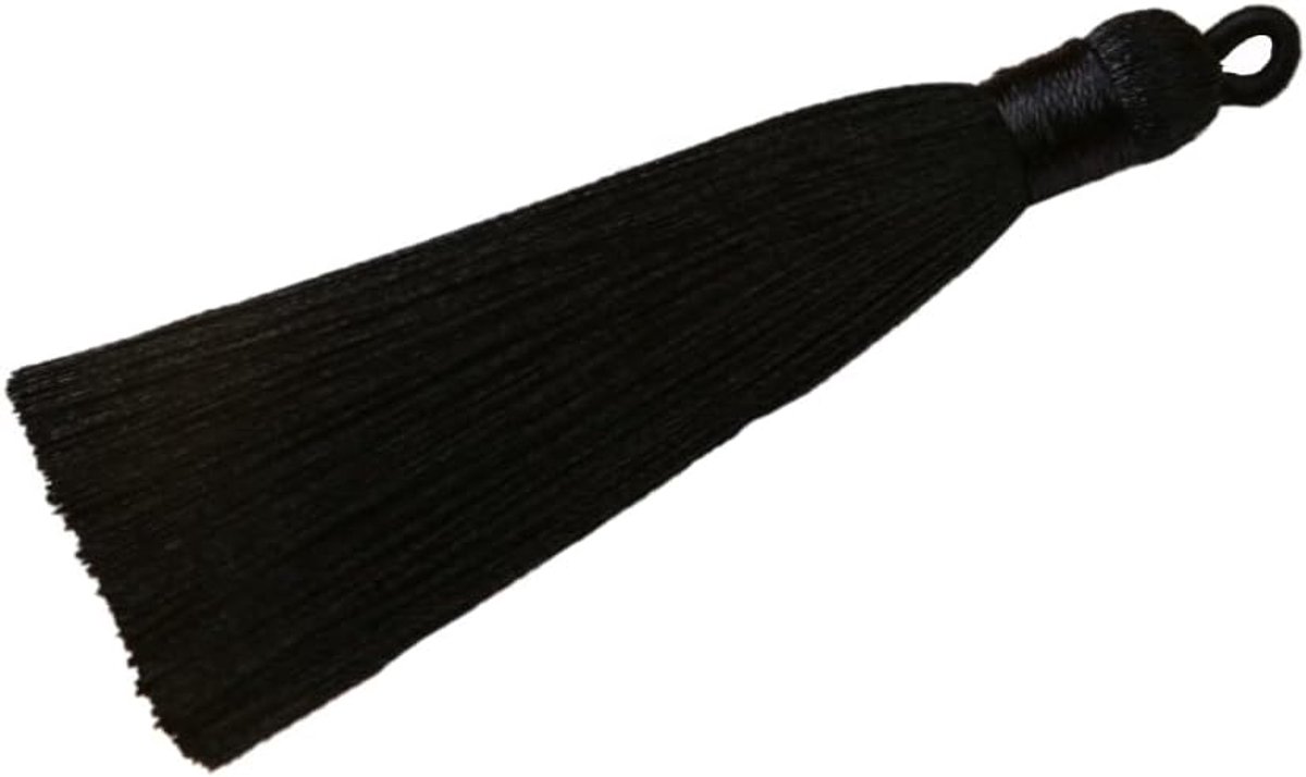 Kwastjes,bladwijzers,kwastjes,armband,sleutelhanger,knutselen,kwast voor oorbellen,sieraden,tassen,bladwijzers,doe-het-zelf handwerk,accessoires,zwart