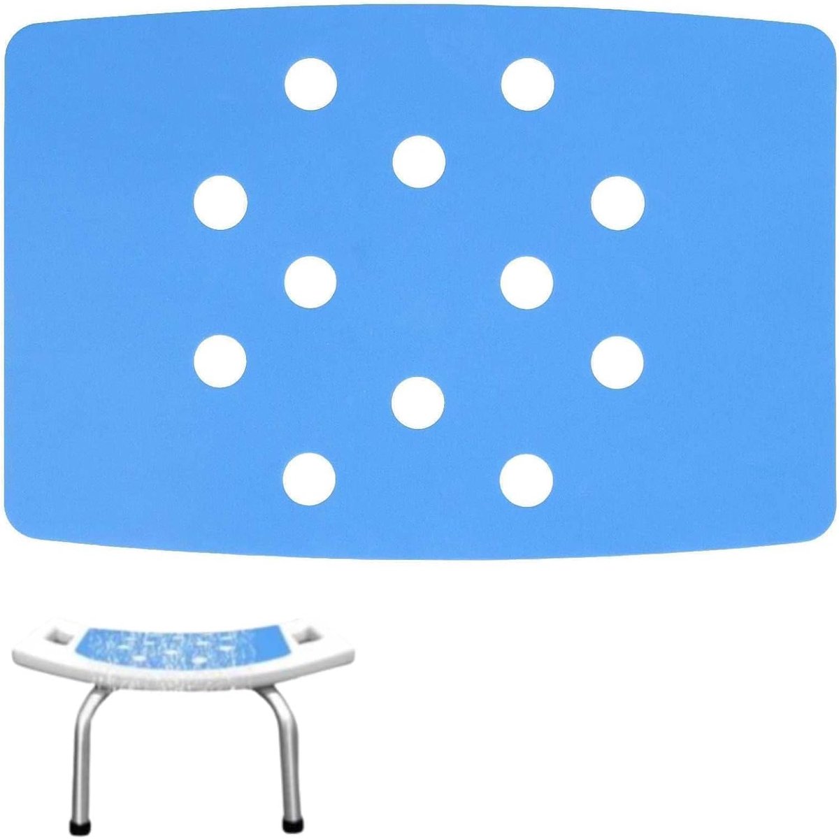 Douchestoel Kussen, Schuim Kussen Bad Kussen Waterdichte Zachte Schuim Pad Cover met Zelfklevende Terug voor Badkamerstoelen Douchebank Kussenhoes voor Badkamerzetel