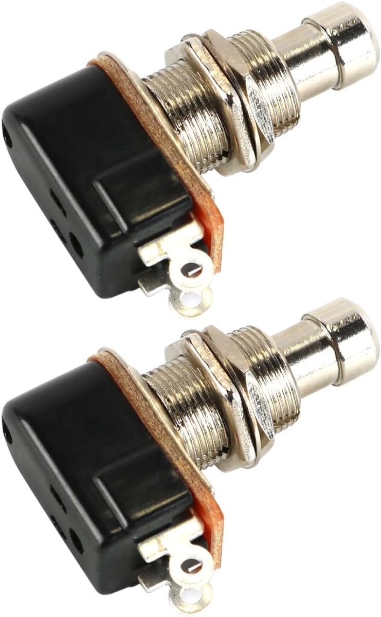 Voetschakelaars Stille Effectknoppen Normaal Open 2-Pin Metalen Voetschakelaar voor Effectpedalen Versterkers