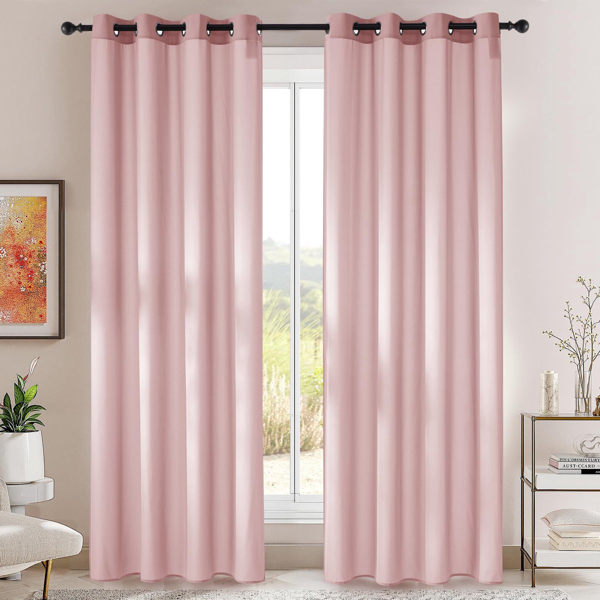 Moderne Semi-Transparante Gordijnen, 140W x 220H cm (2 Panelen)