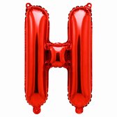 Fienosa Letterballon H Rood – 40 cm – Folieballon Letter H – Verjaardag Versiering – Feestdecoratie