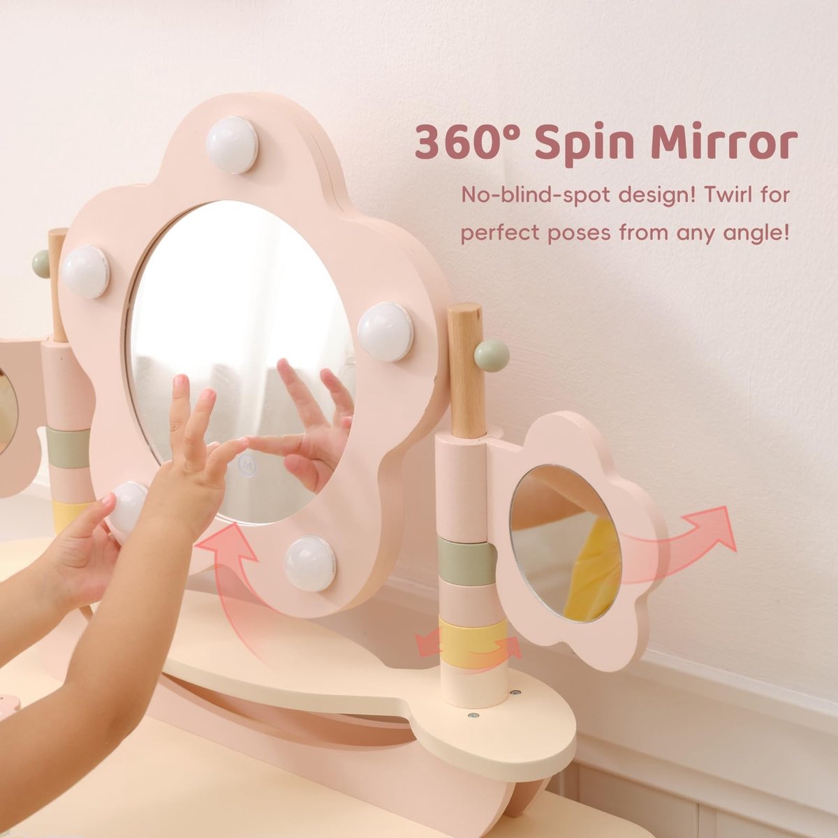 Omgoods - Kinder Make-up Tafel met Spiegel