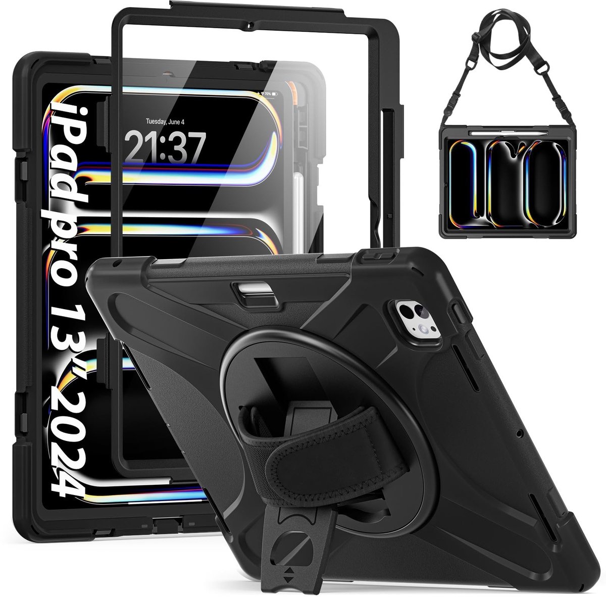 Omgoods - Beschermhoes voor iPad Pro 13 Inch met Screen Protector