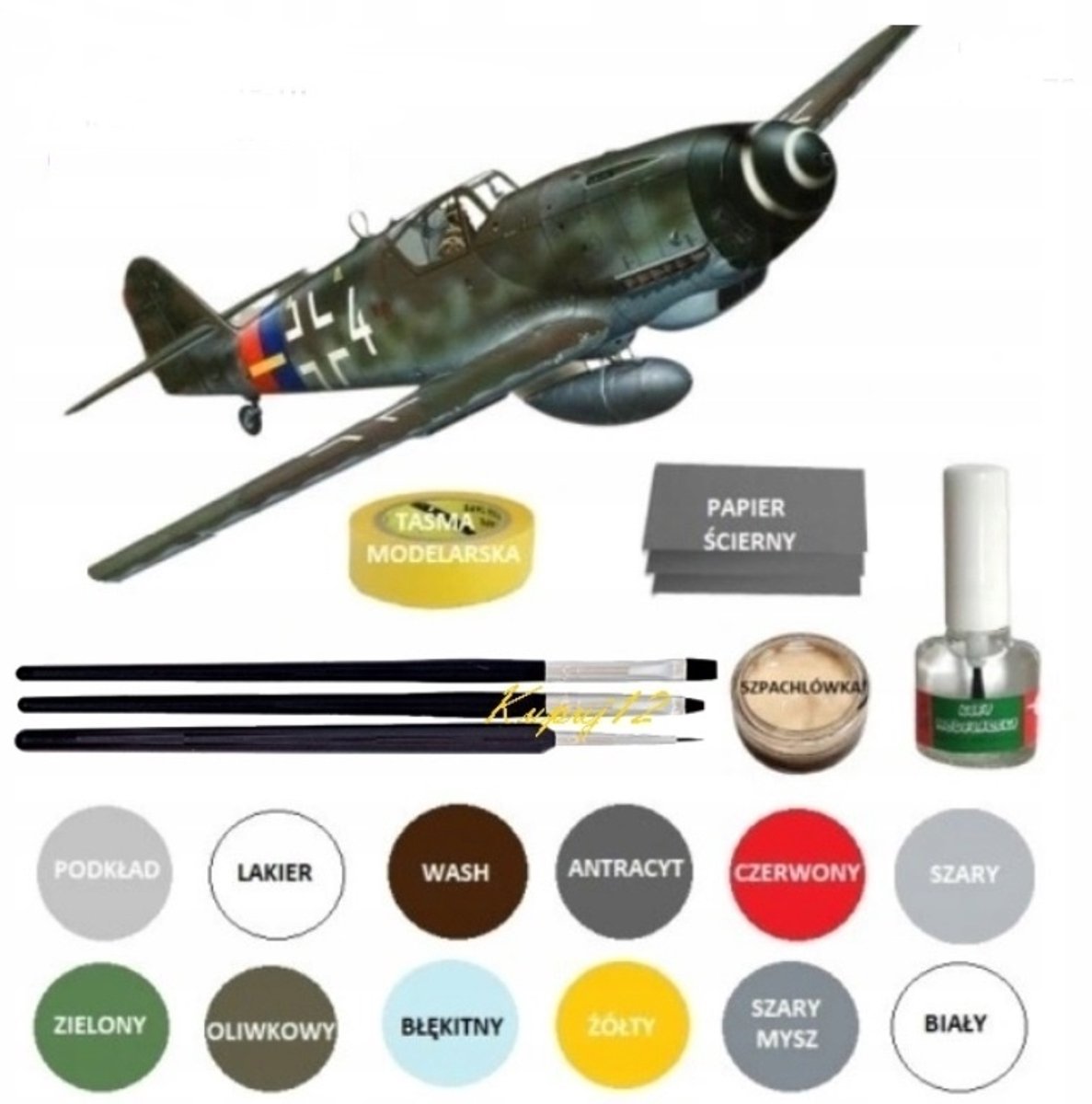 Bouwpakket Messerschmitt Bf 109 G-10 model met verf en lijm