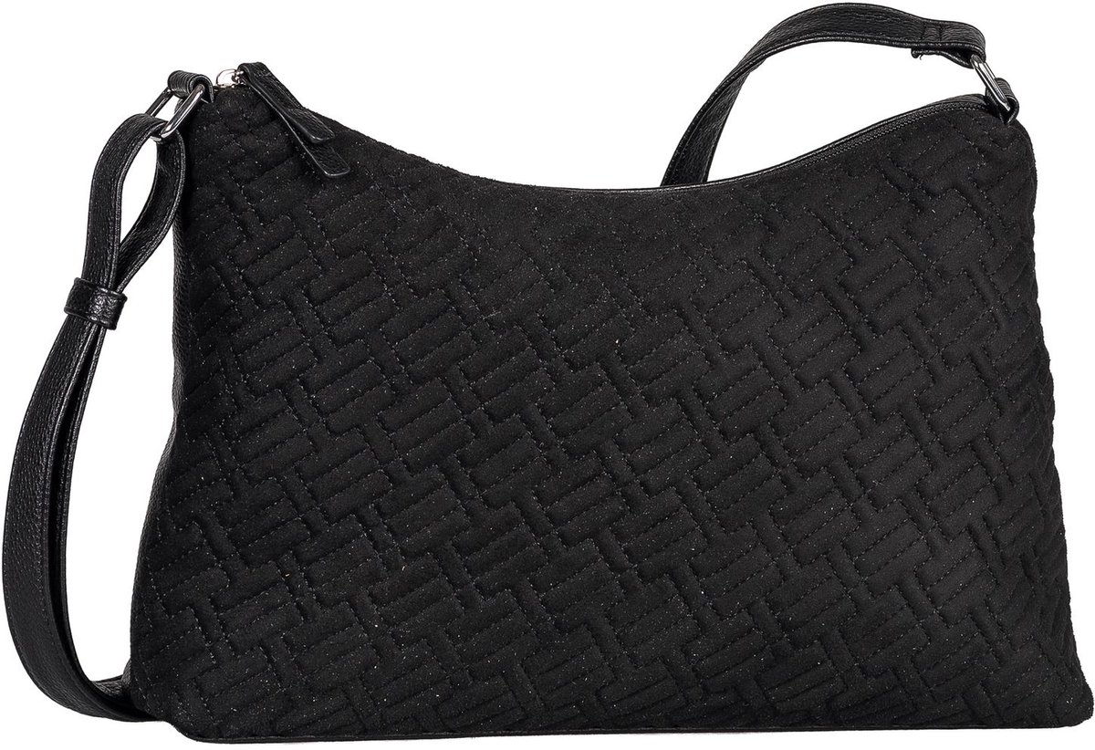 TOM TAILOR schoudertas Xanthia Hobo Bag Black zwart